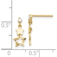 thumbnail image 4 of 14K Yellow Gold Madi K Cz Polished Star Post Dangle Earrings (15 X 6) Made In China gk595, 4 of 5