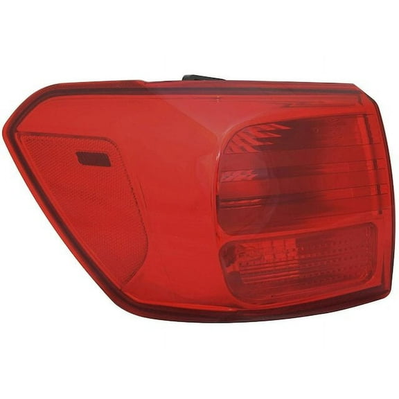 Left Outer Tail Light Assembly - Compatible with 2016 - 2018 Kia Sedona Mini Passenger Van 2017