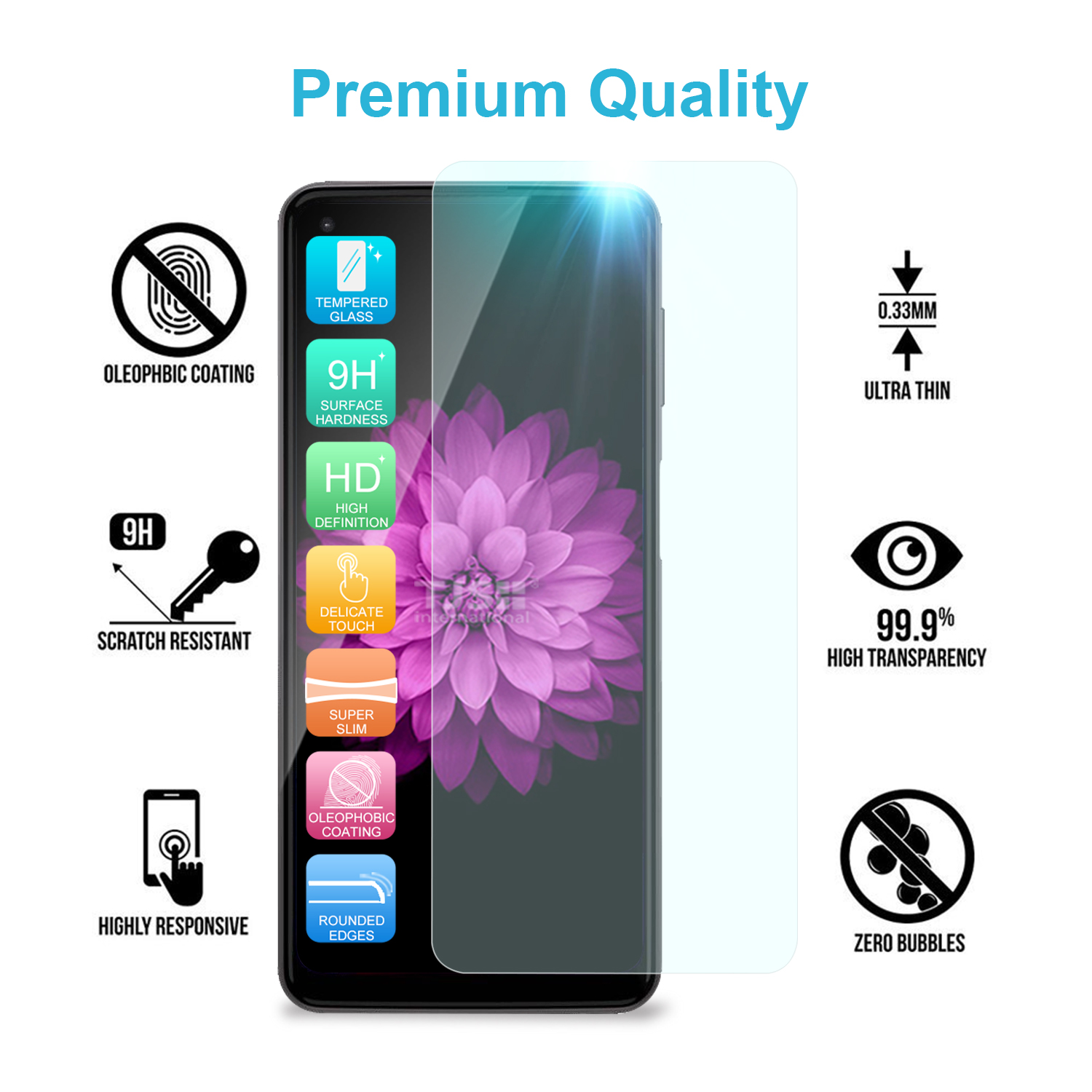3 Pack Tempered Glass Screen Protector For Motorola Moto G Power 2021 (9H, Clear)