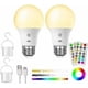 thumbnail image 1 of Rechargeable Light Bulb With Remote Control, 8W Smart RGB Color Changing Bulb, 9+3 Color Temperature, E27 LED Dimmable Touch Control Bulbs With Timing, 1 of 5