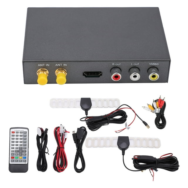 BR Sintonizador de TV digital para coche MPEG‑4 H.264 Receptor de TV de señal digital de alta definición Receptor de caja de TV móvil