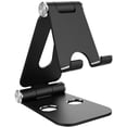 thumbnail image 1 of Soporte para teléfono, soporte para tableta, soporte para base compatible con teléfono móvil, accesorios, oficina, otros teléfonos inteligentes Aluminio - Negro, 1 of 7