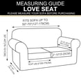 thumbnail image 6 of U-NICE HOME 3 Pieces Stretch Loveseat Cover Couch Cover Sofa Cover Washable Sofa Slipcover With Individual Seat Cushion for 2 Cushion Couch Sofa Pet Friendly, Burgundy, 6 of 7