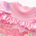 thumbnail image 5 of Tiijoy Toddler Girls Swimsuit Cartoon Short Sleeve Rash Guard Shorts with Swim Cap, 3-Piece, Sizes 3-14, 5 of 6