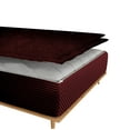 thumbnail image 3 of Zipper Fitted Sheet, (Olympic Queen Size 66x80) 6 Inch Deep Pocket, 100% Egyptian Cotton, 800 TC, Stripe Wine Color., 3 of 7