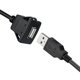 thumbnail image 3 of Paquete de 2 cables de extensión de montaje empotrado USB 3,0 de un solo puerto cuadrado con bucle para salpicadero de coche, camión, barco, motocicleta, 3 pies, 3 of 5