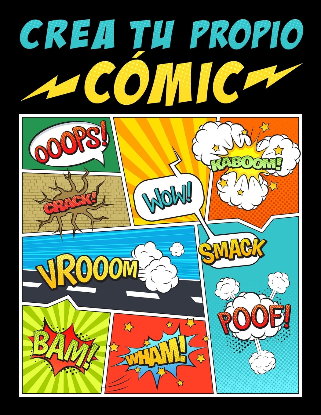Crea tu propio cómic 100 originales plantillas de cómics en blanco para adultos adolescentes y niños