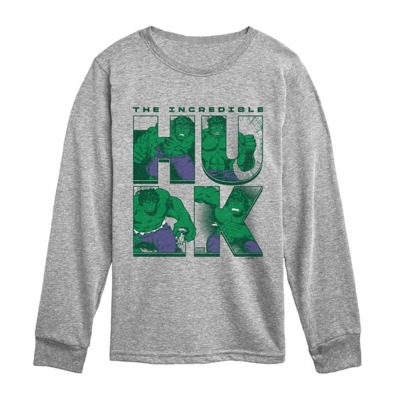 Hulk - The Incredible Boys' Long Sleeve Graphic T-Shirt
