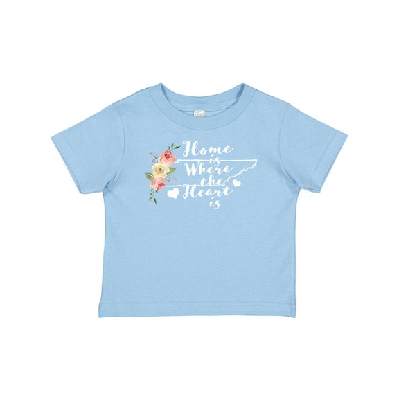 Inktastic Tennessee Home is Where the Heart is with Watercolor Floral Girls Baby T-Shirt