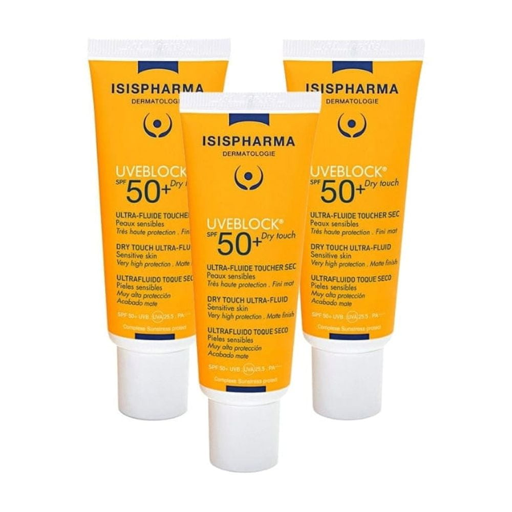 Isis Pharma Uveblock SPF 50+ Dry Touch Ultra Fluid 40 ml 3 Pack