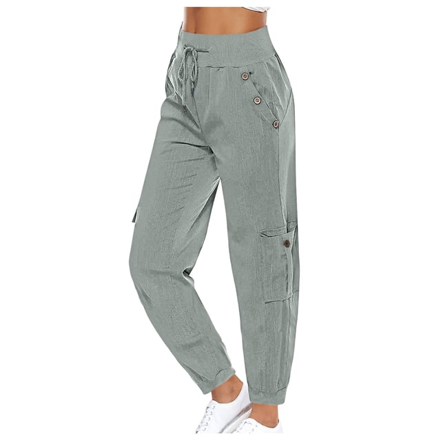 Simua Pantalons de Détente pour Femmes Été Pantalons Larges et Amples