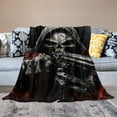 thumbnail image 2 of Orinice Skull Gothic Art Warm Lightweight Blanket Soft Fleece Blankets for All Seasons - Perfect Decor for Living Rooms, Sofas, and Offices - Multiple Sizes Available 40x50in, 2 of 6