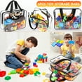 thumbnail image 5 of Large Toy Storage Bag, 6 Packs Clear PVC Toy Organizer with Zipper for Board Games, Books, Puzzles, Building Blocks, 5 of 7