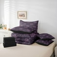 thumbnail image 6 of Feelyou Purple Romantic Rose Twin Bedding Sets 7pcs, Hippie Damask Adult Comforter Set, 6 of 8