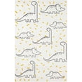 thumbnail image 2 of Unique Loom Whimsy Kids Collection Area Rug - Dinosaur (5' 3" x 8' Rectangle Ivory/Yellow), 2 of 9