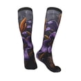 thumbnail image 5 of Lsque Ornate Purple Floral Vase Printed Crew Socks Men's Women's LightWeight Thin Casual Calf Socks ,Knee High Socks,Cotton Socks, 5 of 9