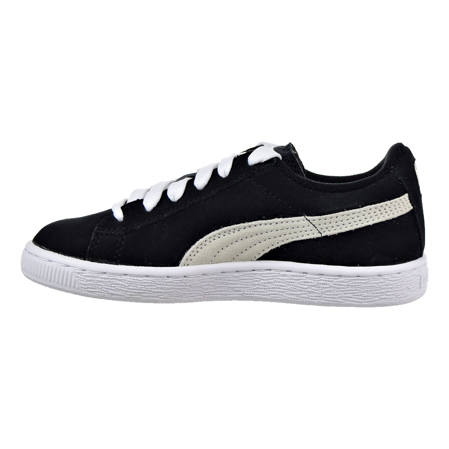 Suede PS Little Kid's Shoes Puma Black/Puma White 360757-01 (12 M US)