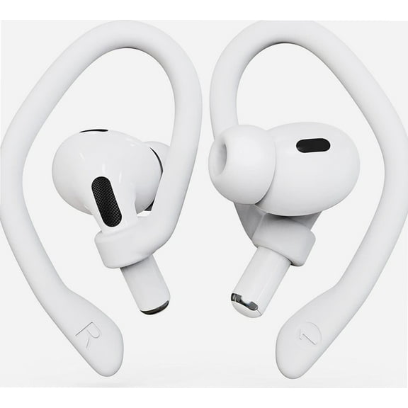 Ear Hooks 2 Pairs for AirPods Pro 2 & 1, AirPods 3 & 2 & 1, Airpod Ear Hook, Anti-Slip Comfortable Fit, Ergonomic Design, AirPods Accessories (Small, White)