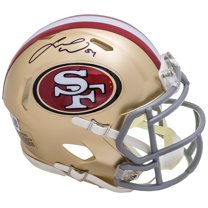 Fred Warner Autographed San Francisco 49ers Gold Speed Mini Helmet Beckett BAS Witness 216804