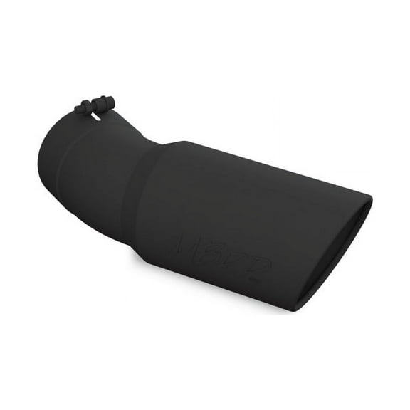 MBRP Universal Tip 6in OD 5in Inlet 15.5in Length 30 Deg Bend Angled Rolled End Black Fits select: 2016-2022 CHEVROLET SILVERADO, 2015-2022 GMC SIERRA