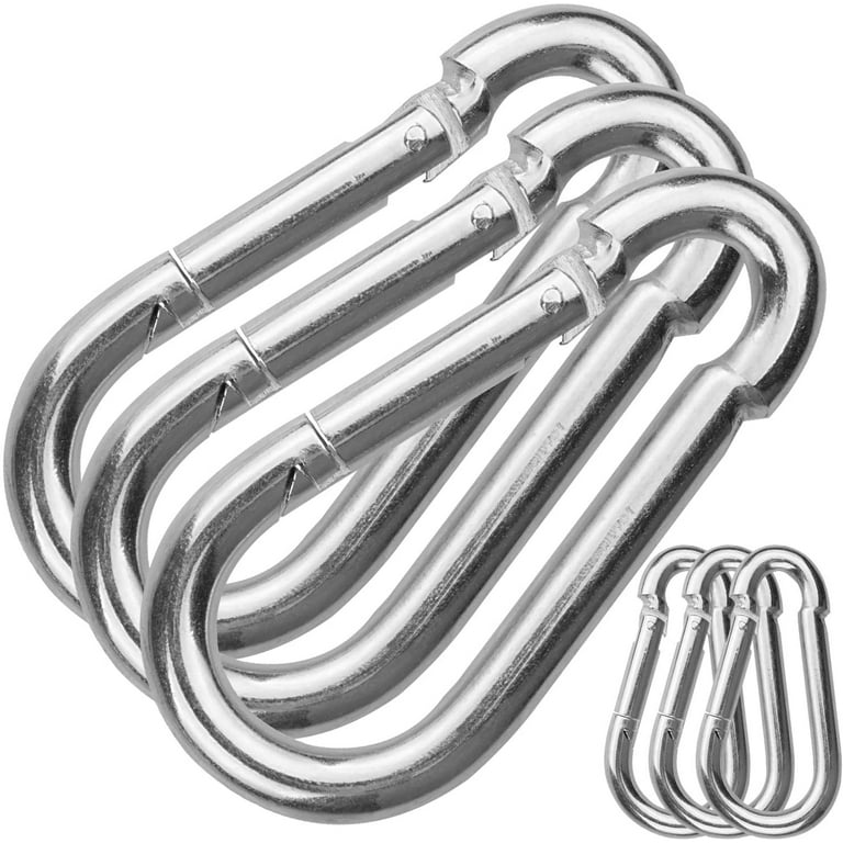 30Pack 4Inch Spring Snap Hooks, Heavy Duty Zinc-Galvanized Steel Quick  Link, 770 Holding Capacity 3/8 Diameter Big Carabiner Clip, M10 Lock  Buckle for Outdoor Camping Hiking Swing Shade Sails 