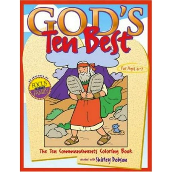 Pre-Owned God's Ten Best : The Ten Commandments Coloring Book (Paperback) 9780830730612