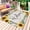 Yellow Green Ivory, variant on Yellow Sunflowers Outdoor Rug 5x7 Ft - Reversible Patio Rug Outdoor Camping Rugs, Botanical Floral Leaves Wooden Grain Washable Indoor Outdoor Area Rugs, Non-Slip Outdoor Carpet Runner for Deck/Porch