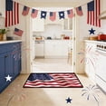 thumbnail image 6 of Tepsmf American Flag Area Rug 23.6x15.7, United States Rug USA Federations Stars Carpet, Geometric Stripes Non Slip Blue White and Red Decorative Rug for Bedroom, 6 of 7