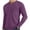 Purple, variant on ZCFZJW Big and Tall Shirts for Men V Neck Cotton Long Sleeve Workout Tees Lightweight Casual Loose Tops Oversized Basic Solid Color Athletic T Shirts Army Green XL