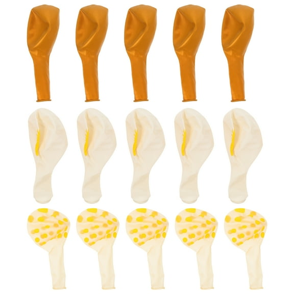 Masteelf 15-Piece Pineapple Latex Balloon Set in Bright Clear Yellow for Party Decorations and Celebrations