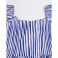 thumbnail image 4 of MoomayaWomens PrintedSquare Neck Summer Dress,Short PuffedSleeves Tiered Cotton Dress, 4 of 8