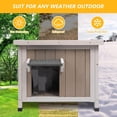 thumbnail image 7 of Gowoodhut Outdoor Cat House Wood Cat Shelter with Insulated Liner, 7 of 7