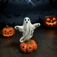 thumbnail image 2 of Twfbrm Halloween Ghost Statue, Halloween Decorations 5 Inch Resin Spooky White Ghost Figurine, Gothic Ghost Sculpture Haunted-Houses Desktop Ornaments for Tiered Tray Shelf Mantel Table Centerpieces, 2 of 6