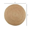 thumbnail image 4 of · REDEARTH · Round Area Rug - 6 Feet Braided Natural Jute Rug- Artisan Made Reversible Boho Jute Rugs for Bedroom - Kitchen - Living Room - Farmhouse - Home Decor - Handmade Rustic Vintage Décor, 4 of 13