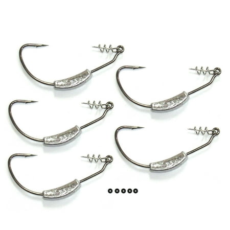 Harmony Fishing - Razor Series Weighted Swimbait Hooks 5 Pack