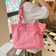 thumbnail image 1 of Bolso de hombro de encaje Bolso de lona de encaje Bolso de lona de encaje fruncido con cara sonriente para mujer Bolso de mano con bordado floral, 1 of 8