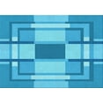 thumbnail image 1 of Ahgly Company Machine Washable Indoor Rectangle Transitional Bright Turquoise Blue Area Rugs, 2' x 4', 1 of 7