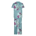thumbnail image 3 of TIMIFIS Plus Size Scrub Set for Women Printed Summer V-Neck Scrub Top And Long Pants Nursing Uniform Jogger Suit Workwear with Pockets - Spring/Summer, 3 of 3