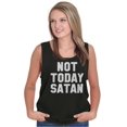 thumbnail image 4 of Not Today Satan Funny Christian Joke Tank Top T Shirts Men Women Brisco Brands M, 4 of 6