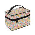 thumbnail image 4 of Yiaed Watercolor Wildflowers Print Makeup Bag Travel Cosmetic Bags for Women Girls Zipper Pouch Makeup Organizer, 4 of 4