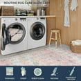 thumbnail image 3 of Wonnitar 6'x9' Pink Boho Area Rug,Washable Rugs for Bedroom Girls Large Living Room Area Rugs Soft Floral Playroom Rug, Washable Rugs Non Slip Pastel Rug for Bedroom Living Room Pink Carpet, 3 of 11