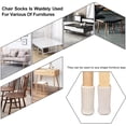thumbnail image 4 of 24 calcetines de punto antideslizantes para sillas para evitar arañazos y reducir el ruido, fáciles de mover, color beige, 4 of 5