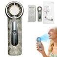 thumbnail image 6 of Bling Rhinestone Handheld Mini Fan, USB Rechargeable Portable Fan, 3 Speeds, Personal Cooling Fan for Travel, Outdoor, 6 of 8
