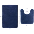 thumbnail image 4 of Tafts Ultra Soft Luxury Bath Mat, Bathroom Rugs, Chenille Microfiber, Absorbent Non-Slip Machine Washable, Bathroom Decor, Super Plush Bath Mats for Bathroom, Shower & Tub, Navy Blue, 4 of 5