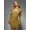 Army Green, variant on Bell Sleeve Mini Dress with Cut-Out Details, Stretchy Form-Fitting, High Neck, Party Evening Wear