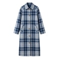 thumbnail image 7 of Dzrciro Plaid Long Coat for Women, Long Sleeve Lapel Open Front Button Checkered Trench Coat, Elegant Fashion Fall Outerwear S-2XL, 7 of 7
