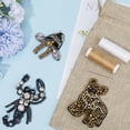 thumbnail image 4 of 3 Styles Rhinestone Beaded Applique Animal Scorpion Dog Cattle Decorative Sew on Embroidery Patches Appliques for DIY Craft Party Dress Costume Jeans Shoes Bag Hat Decor Repair Colorful, 4 of 7