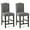 Grey, variant on Costway Upholstered Bar Stools with Rubber Wood Legs, Gray (Set of 2)