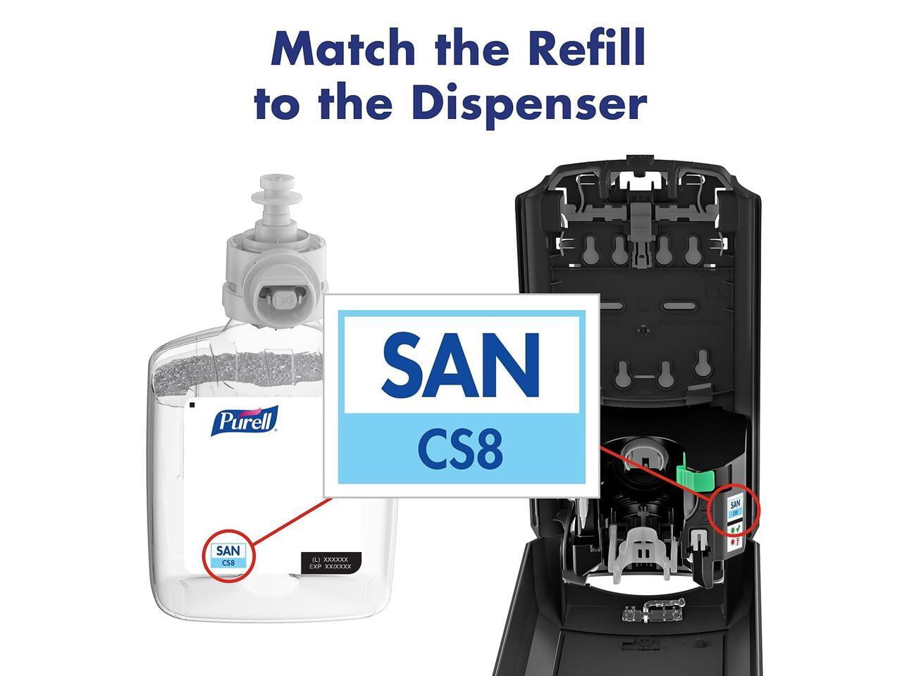 Purell CS8 Automatic Hand Sanitizer Dispenser 1200 mL. Graphite (7824-01)