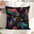 thumbnail image 4 of Mushrooms stars psychedel Linen toss pillowcase Decoration pillowcase Gift preferred 20x20" Cushion cover 2 set Sofa pillowcase Sofa bedroom living room car, 4 of 6